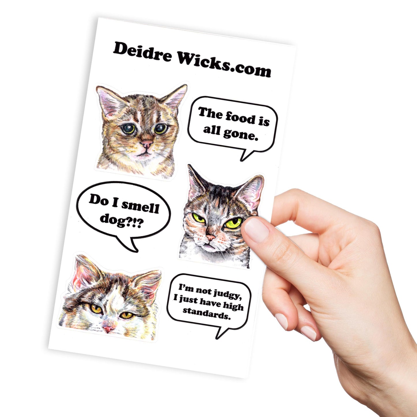 Cat Thoughts Vinyl Sticker Sheet