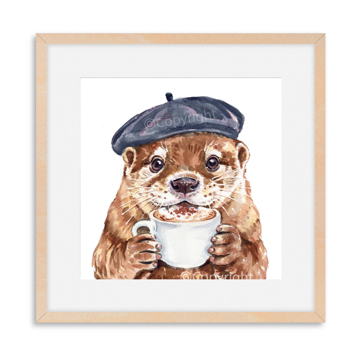 Latte Otter Print