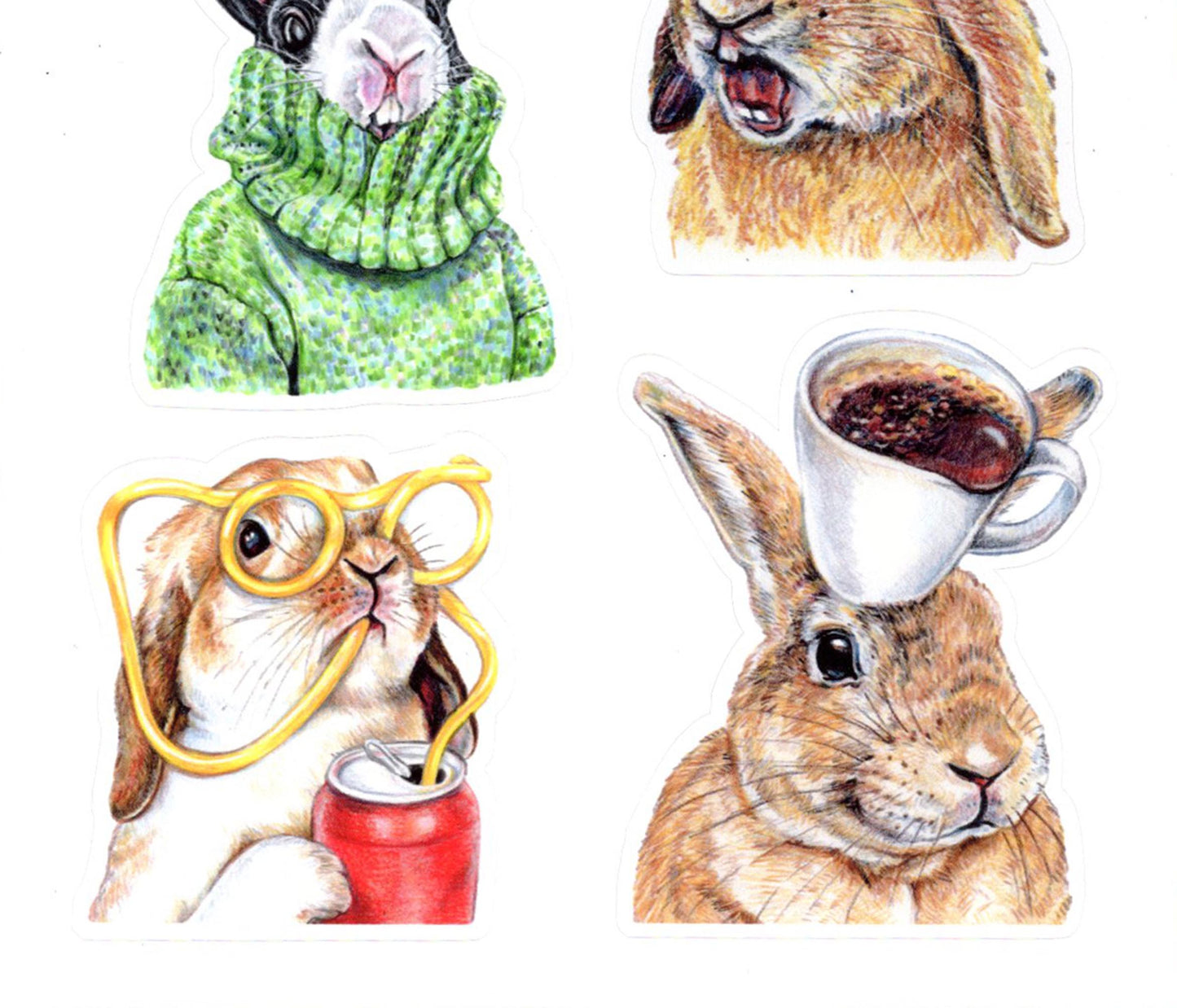 Rabbits Vinyl Sticker Sheet