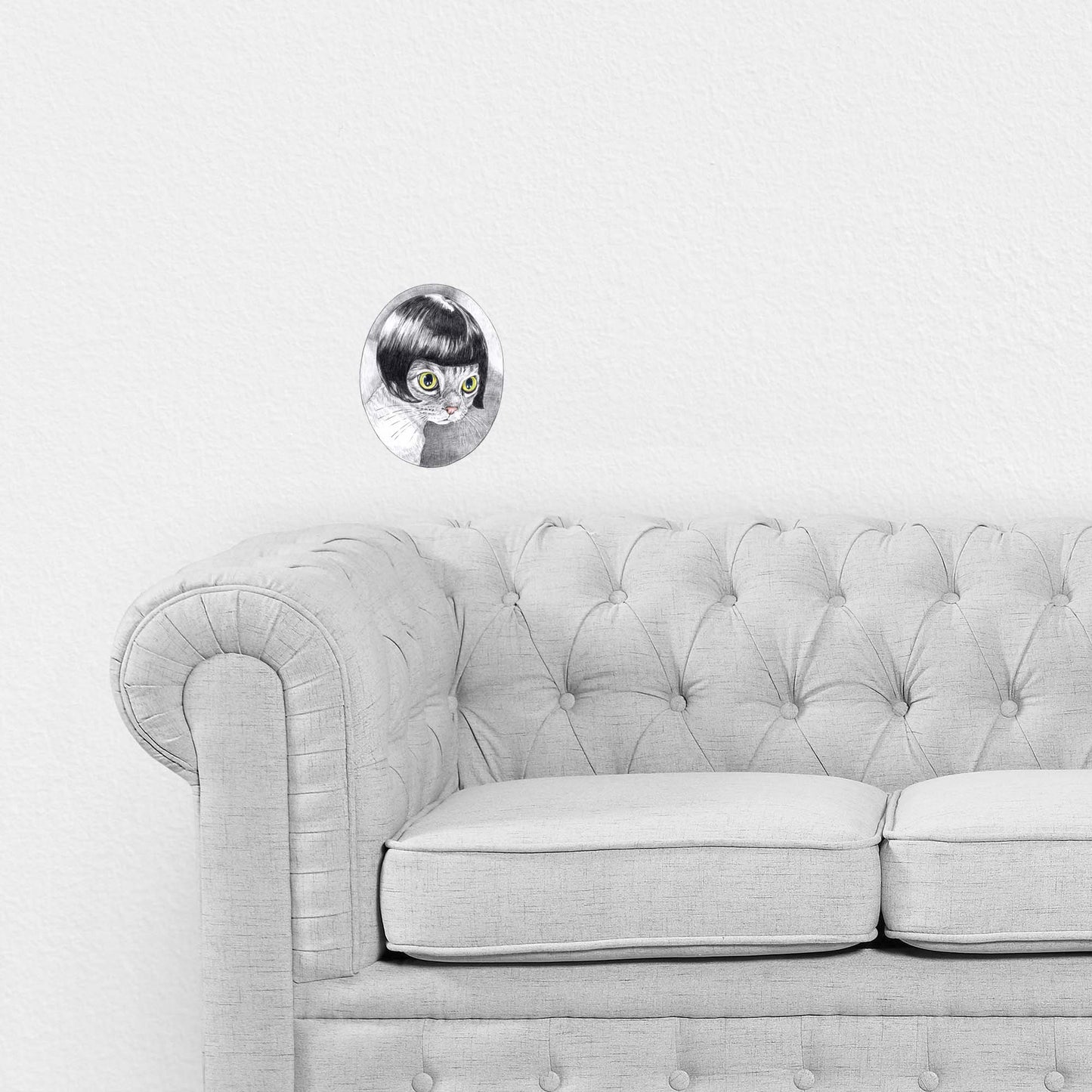 Silent Movie Star Cat Wall Decal