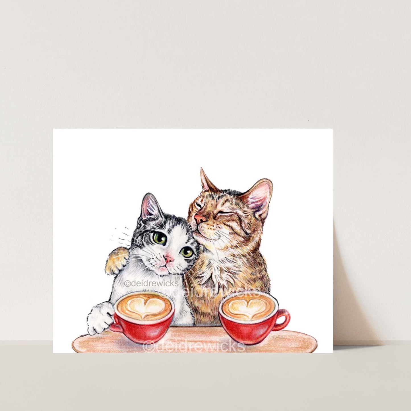 Example of how to frame a coloured pencil print by Deidre Wicks