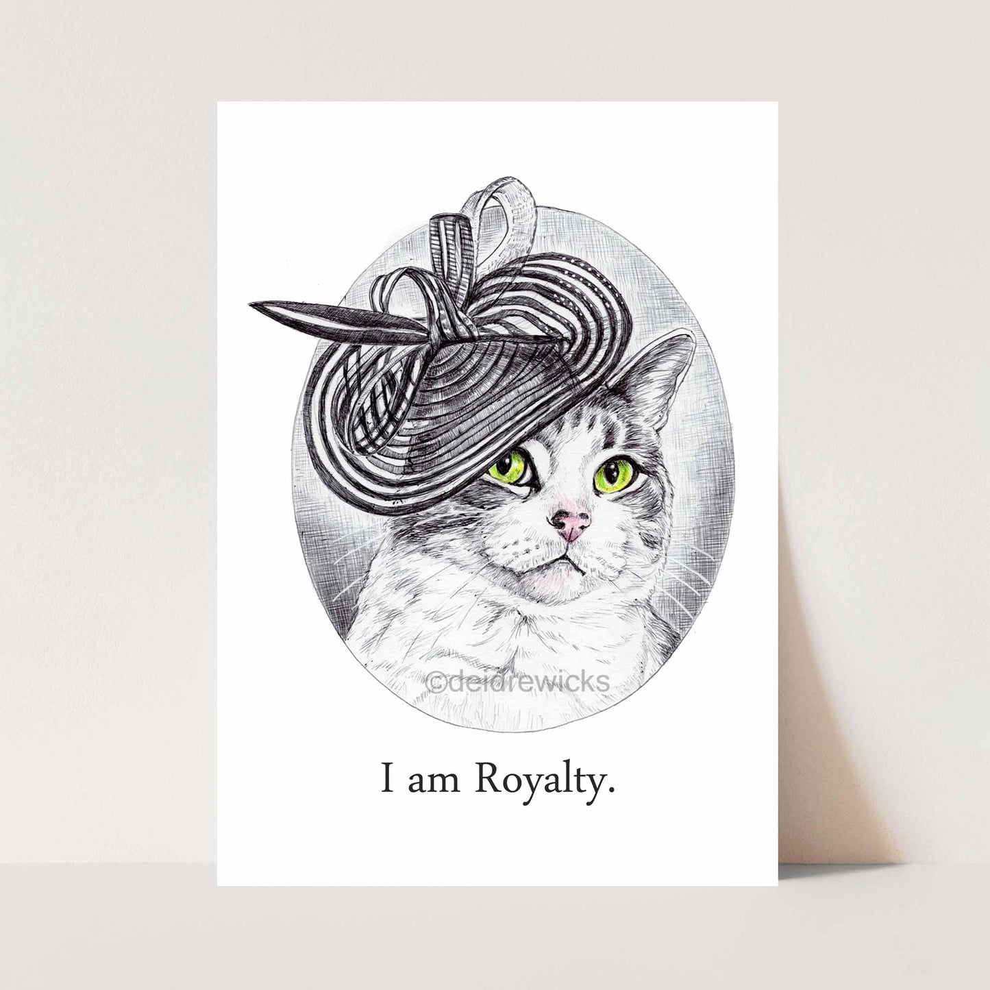 I am Royalty Cat Print