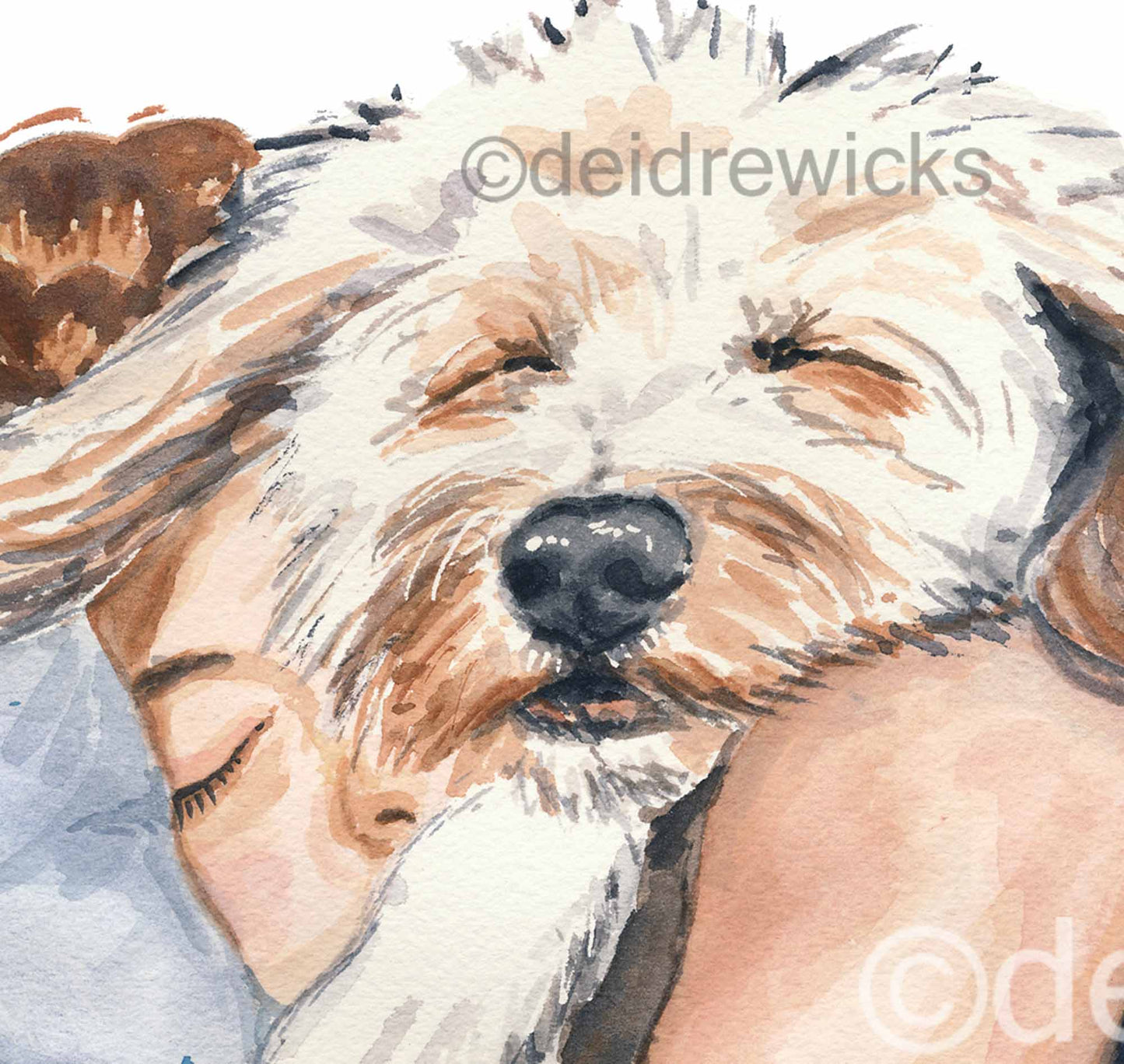 Close up of a watercolor painting by Water In My Paint