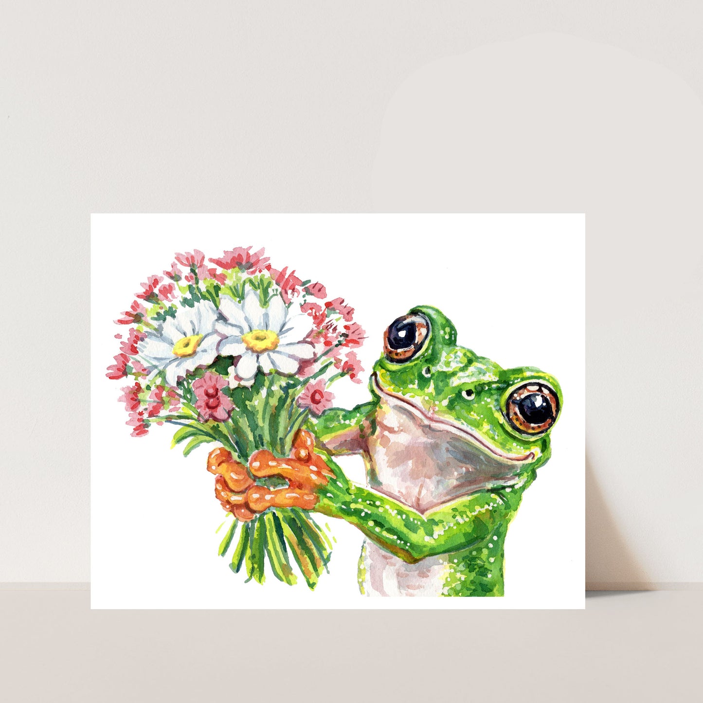 A Flower For the Lady Original Watercolour Painting