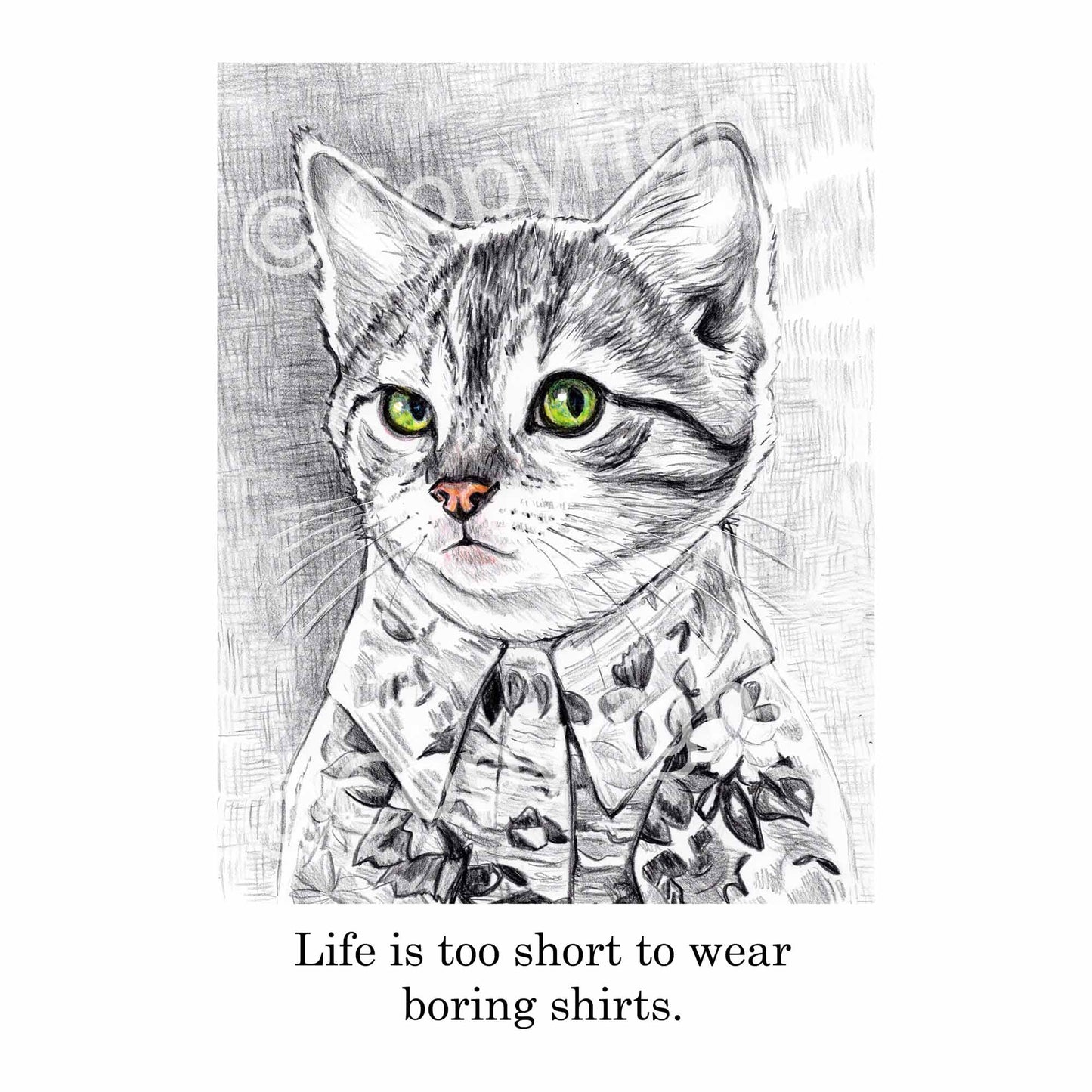 Boring Shirt Cat Print