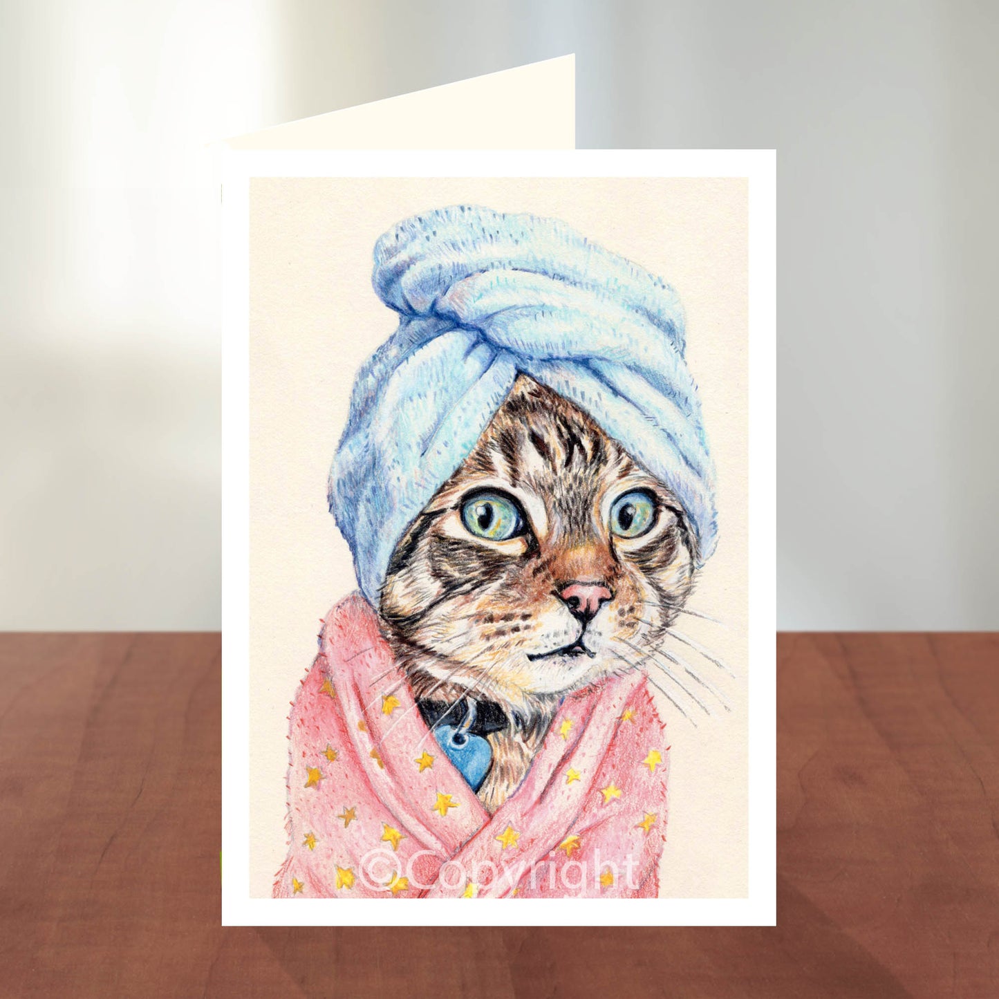 Down Time Tabby Greeting Card