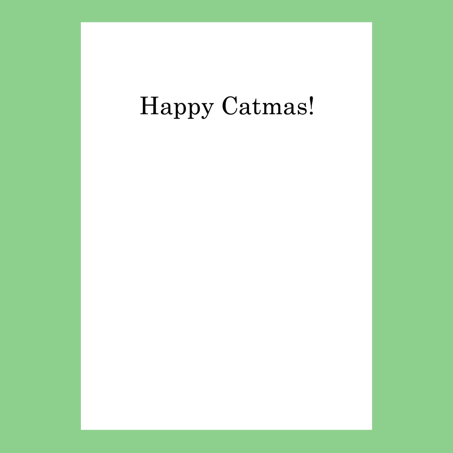 Happy Catmas Card