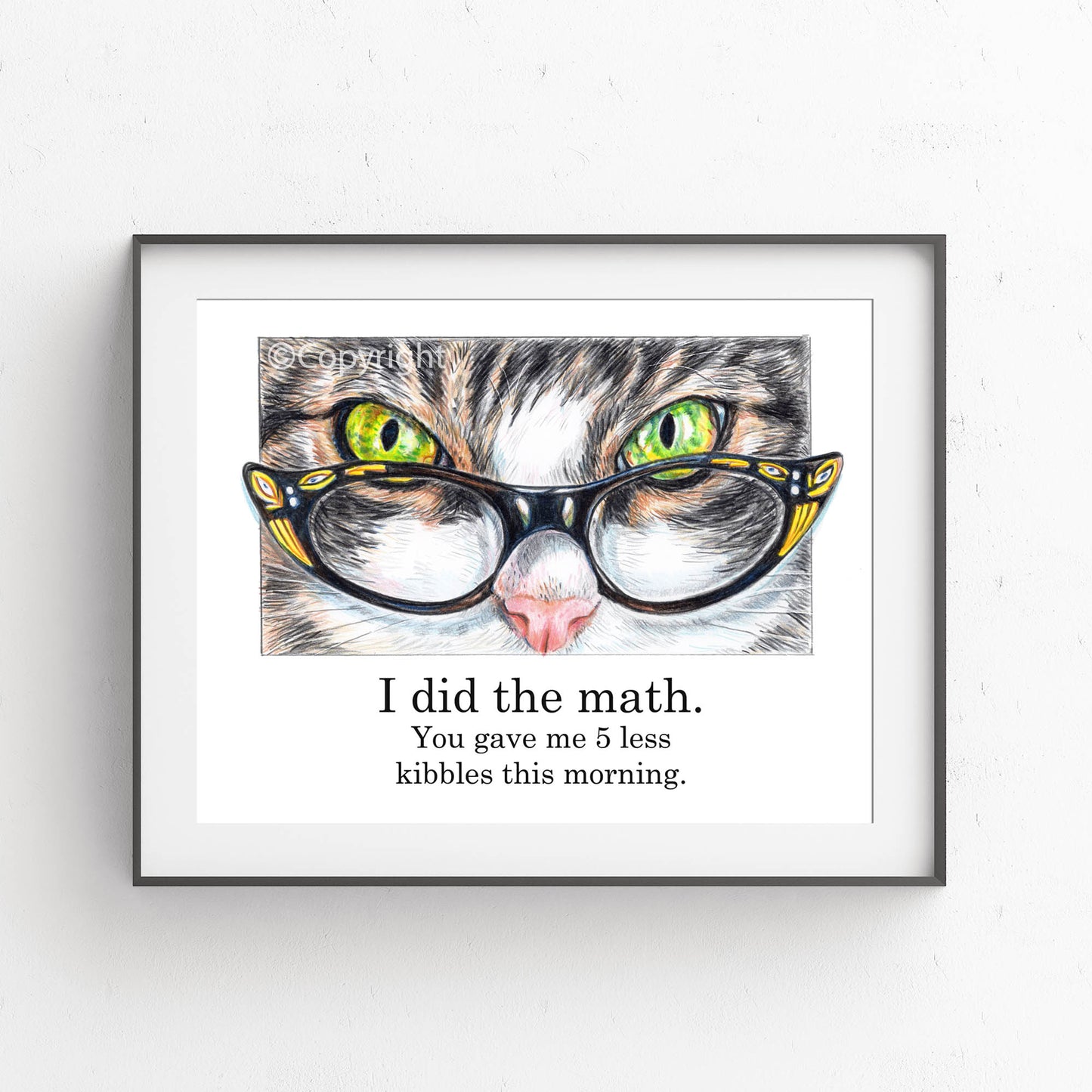 I Did the Math Cat Print