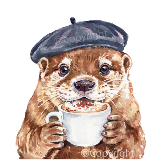 Latte Otter Print