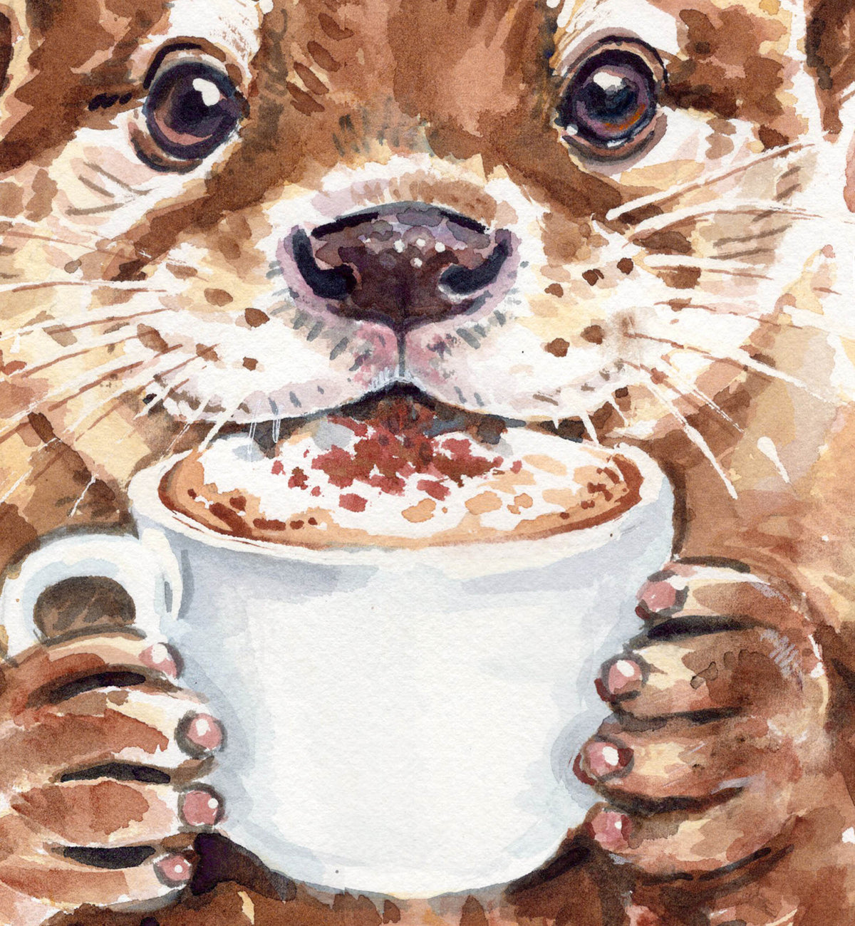 Latte Otter Print