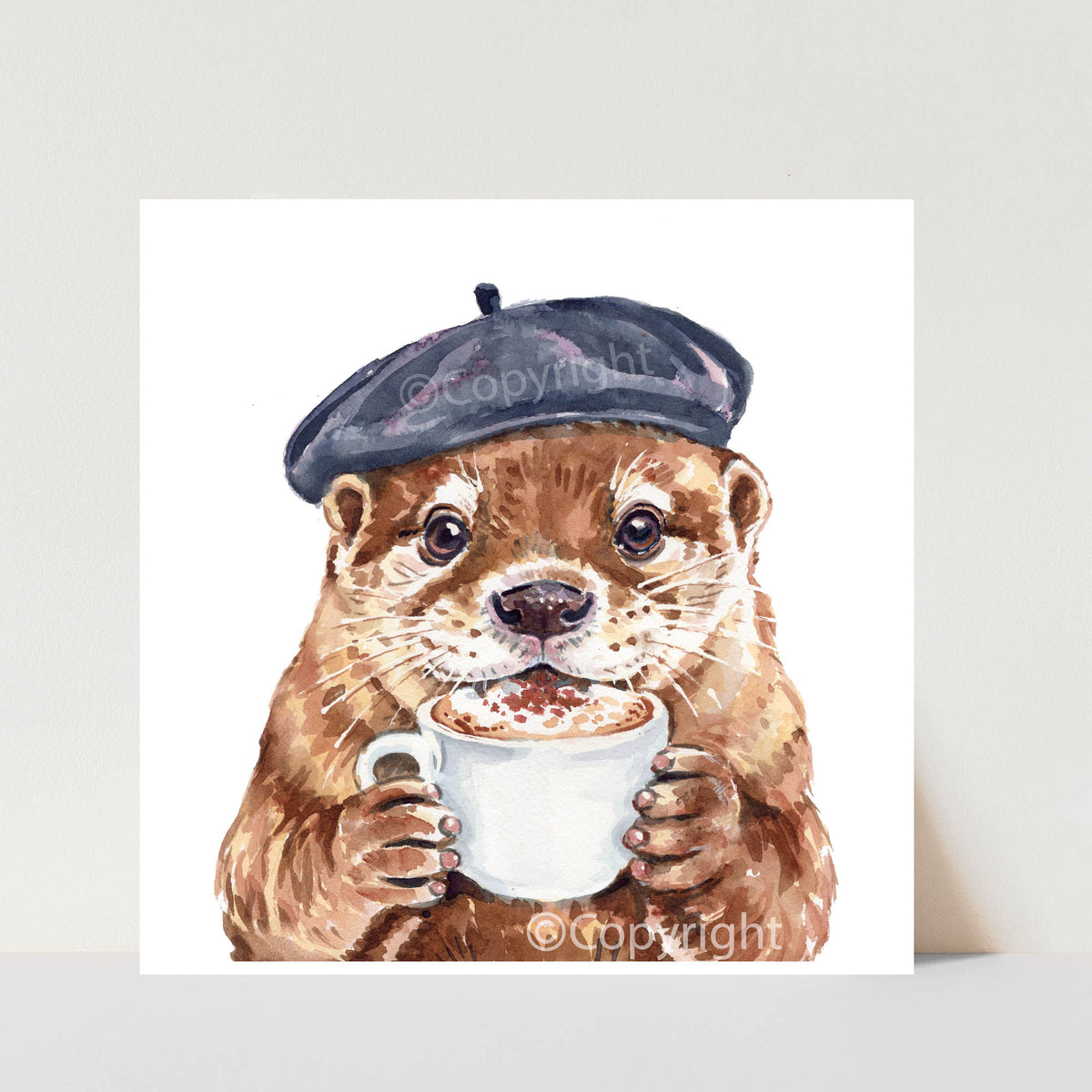 Latte Otter Print