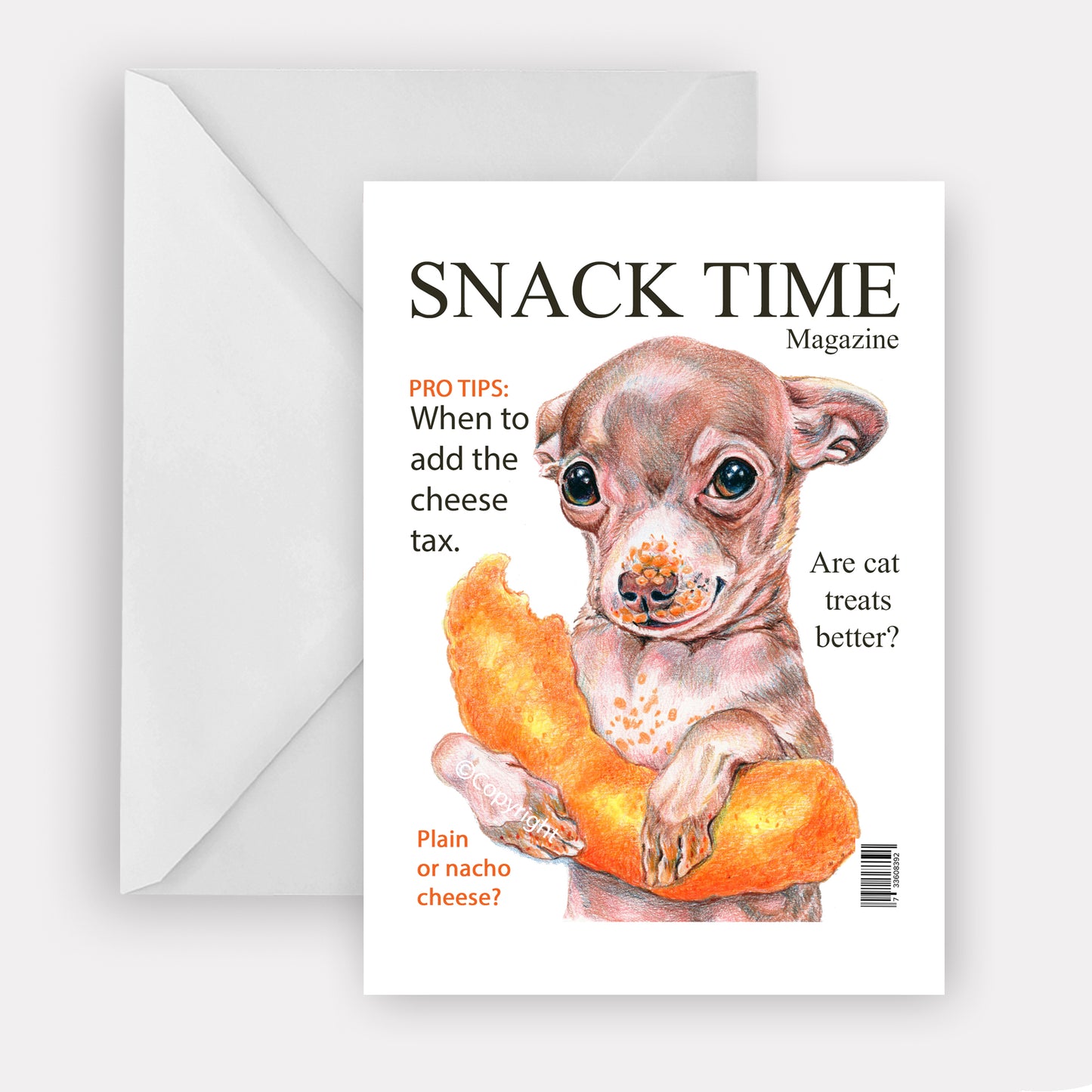 Snack Time Magazine Greeting Card