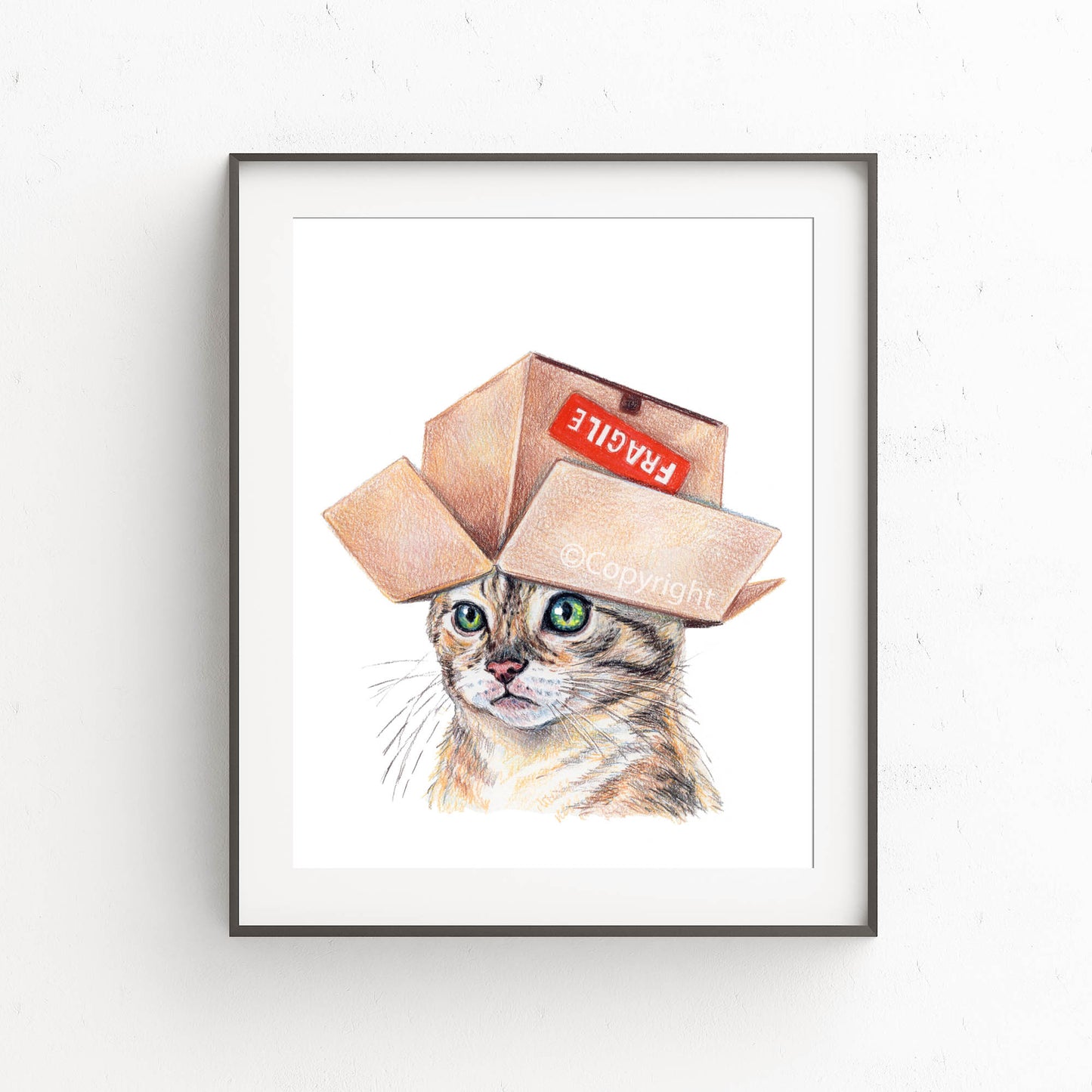 Thinking Inside the Box Cat Print