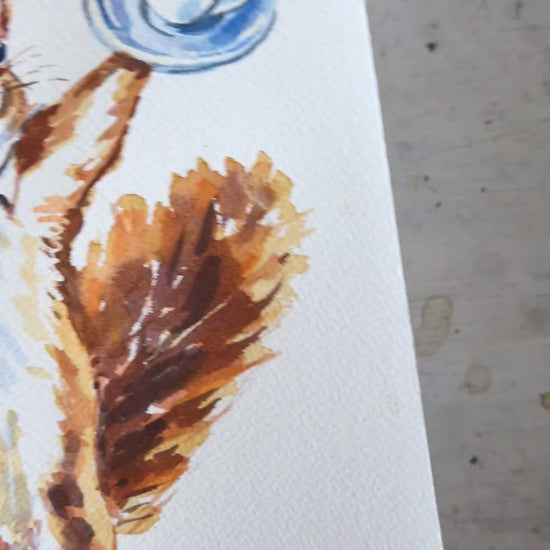 Video of an original watercolour painting