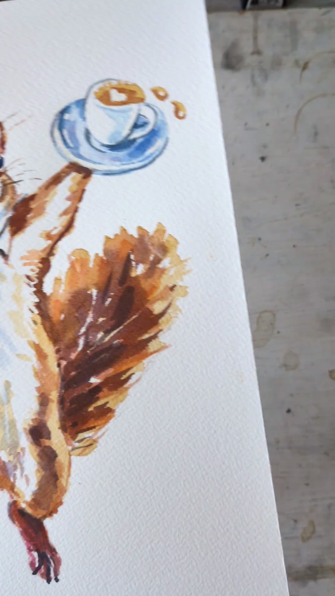Video of an original watercolour painting